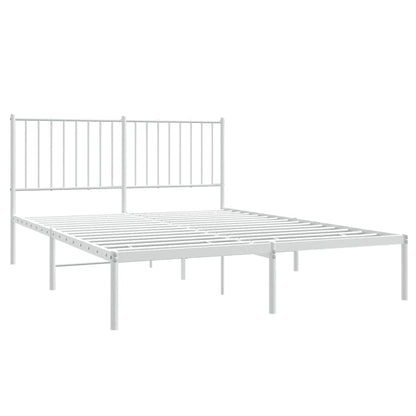 Giroletto con Testiera Metallo Bianco 135x190 cm | homemem39