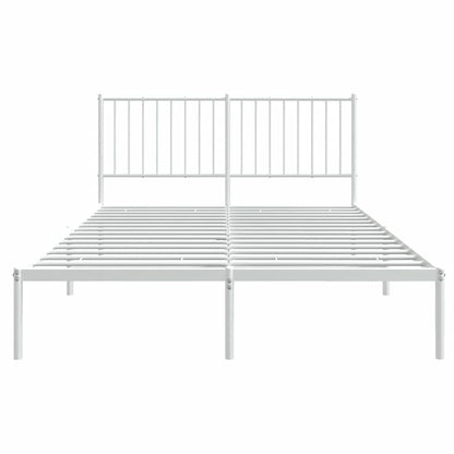 Giroletto con Testiera Metallo Bianco 135x190 cm | homemem39