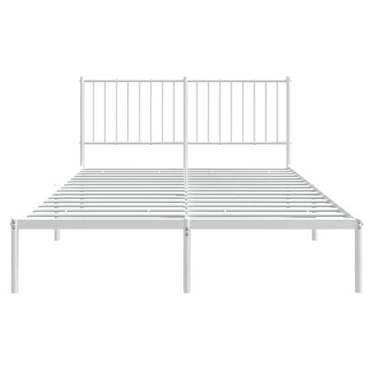 Giroletto con Testiera Metallo Bianco 135x190 cm