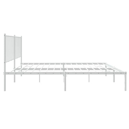Giroletto con Testiera Metallo Bianco 135x190 cm | homemem39