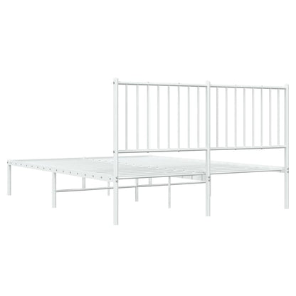 Giroletto con Testiera Metallo Bianco 135x190 cm | homemem39