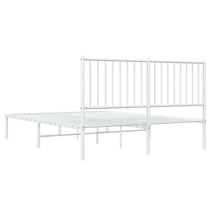 Giroletto con Testiera Metallo Bianco 135x190 cm