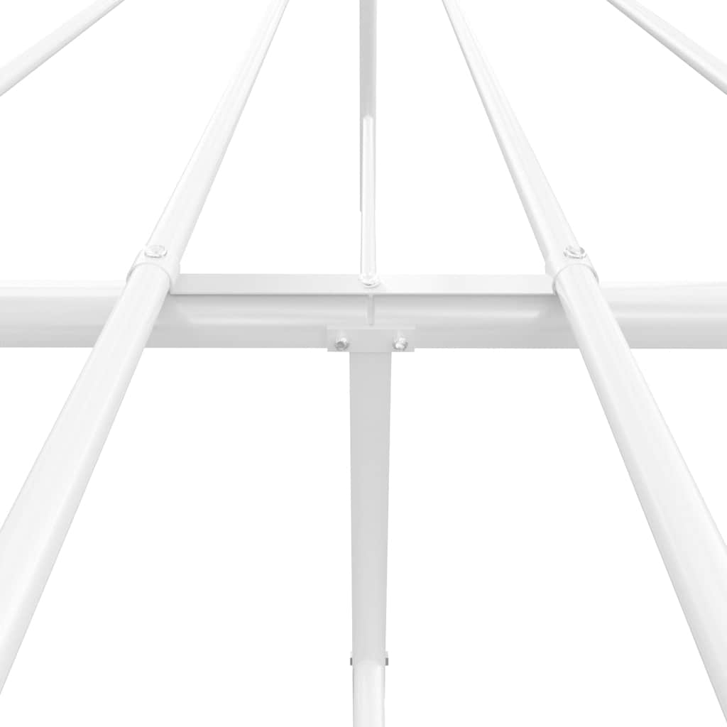 Giroletto con Testiera Metallo Bianco 135x190 cm | homemem39
