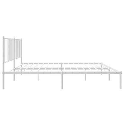 Giroletto con Testiera Metallo Bianco 160x200 cm