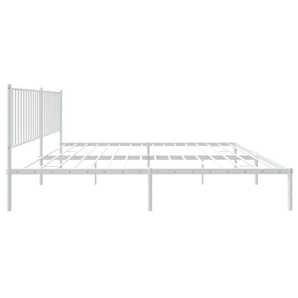Giroletto con Testiera Metallo Bianco 193x203 cm | homemem39