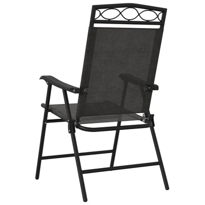 Sedie da Giardino Pieghevoli 2 pz in Acciaio Grigio e Textilene - homemem39