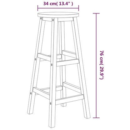 Set da Bar da Giardino 5 pz in Legno Massello di Acacia | homemem39