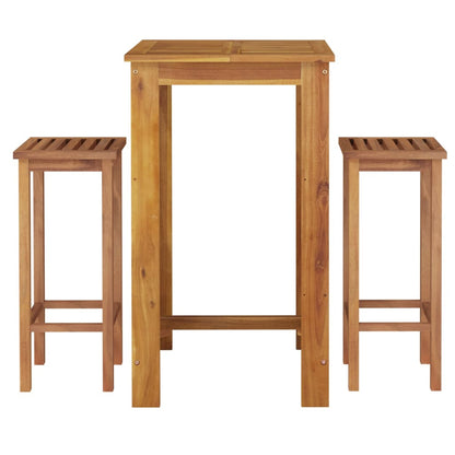 Set da Bar da Giardino 3 pz in Legno Massello di Acacia | homemem39