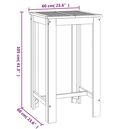 Set da Bar da Giardino 5 pz in Legno Massello di Acacia | homemem39