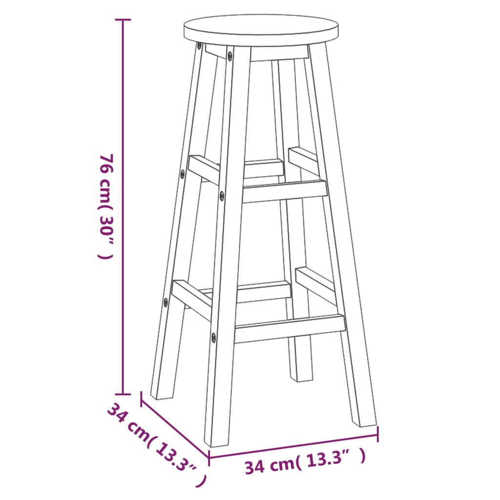 Set da Bar da Giardino 5 pz in Legno Massello di Acacia | homemem39