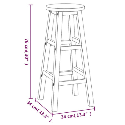 Set da Bar da Giardino 5 pz in Legno Massello di Acacia | homemem39