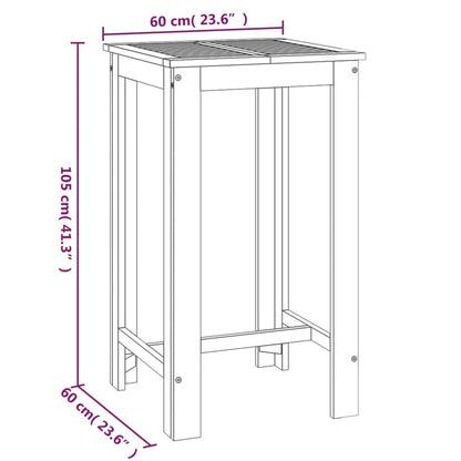 Set da Bar da Giardino 5 pz in Legno Massello di Acacia | homemem39