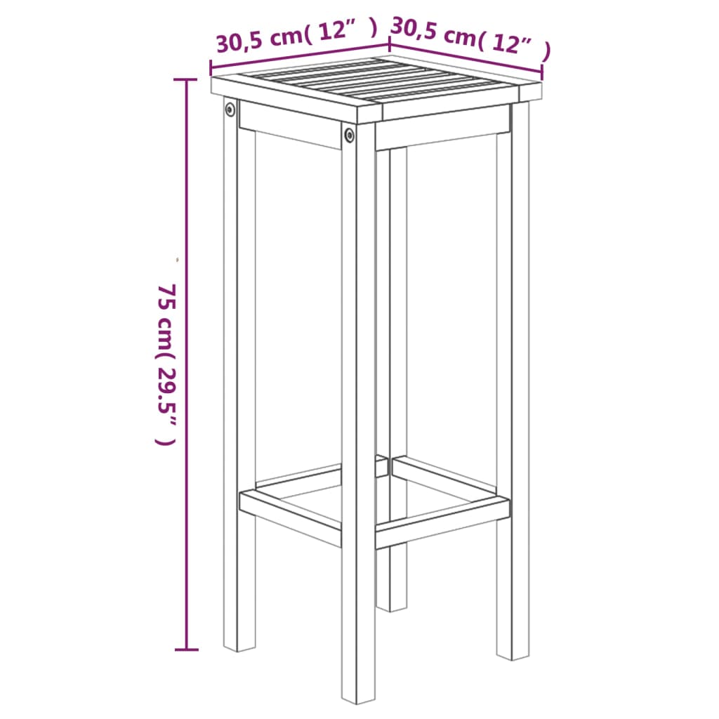 Set da Bar da Giardino 7 pz in Legno Massello di Acacia | homemem39