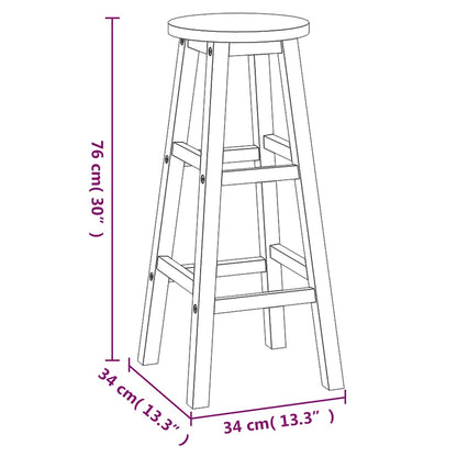 Set da Bar da Giardino 5 pz in Legno Massello di Acacia | homemem39