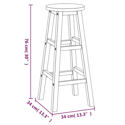 Set da Bar da Giardino 7 pz in Legno Massello di Acacia | homemem39