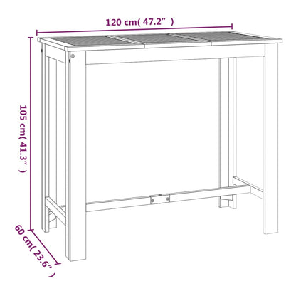 Set da Bar da Giardino 5 pz in Legno Massello di Acacia | homemem39