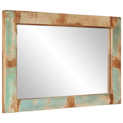 Specchio 70x50 cm in Legno Massello di Recupero e Vetro | homemem39