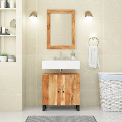 Mobile Lavabo 62x33x58 cm Legno Massello Acacia e Multistrato | homemem39