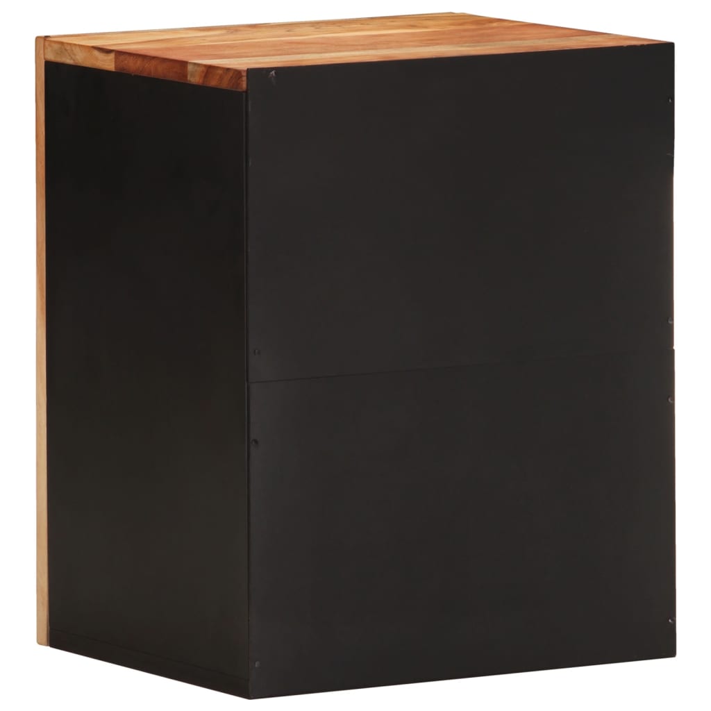 Mobile da Bagno a Parete 38x33x48cm in Legno Massello di Acacia | homemem39