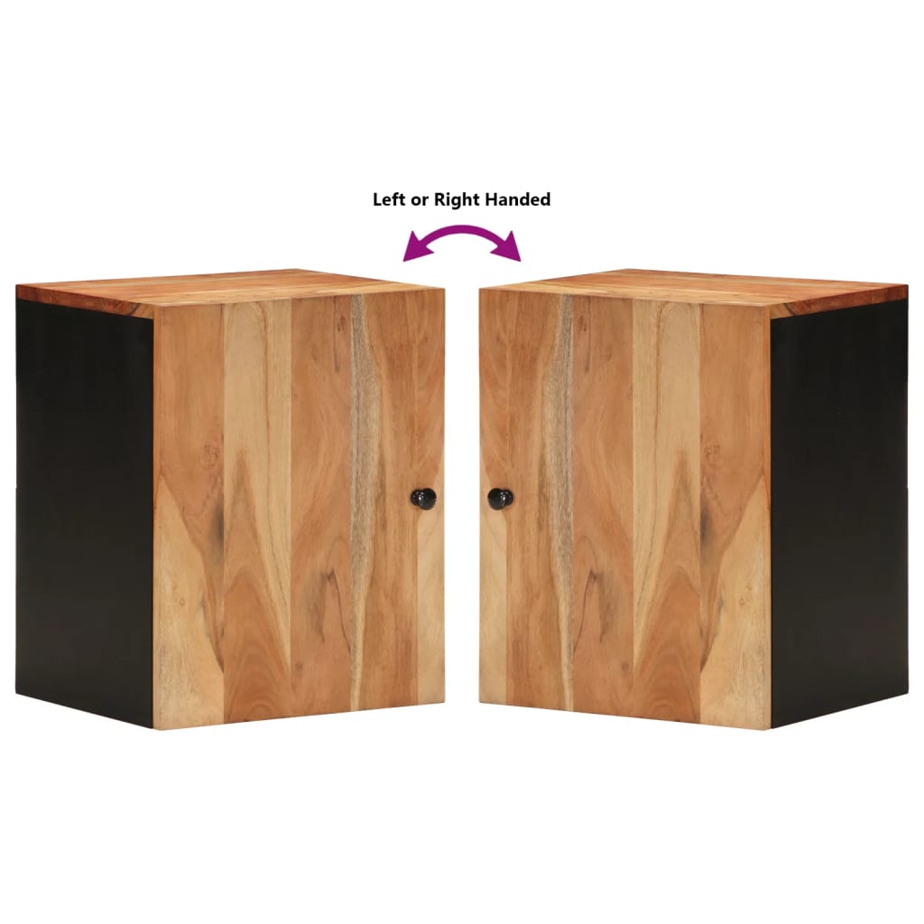 Mobile da Bagno a Parete 38x33x48cm in Legno Massello di Acacia | homemem39