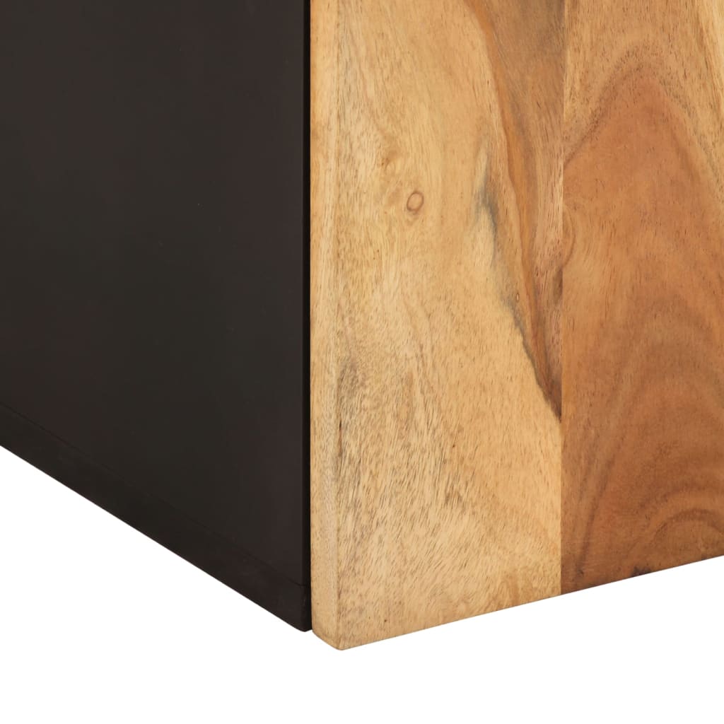 Mobile da Bagno a Parete 38x33x48cm in Legno Massello di Acacia | homemem39