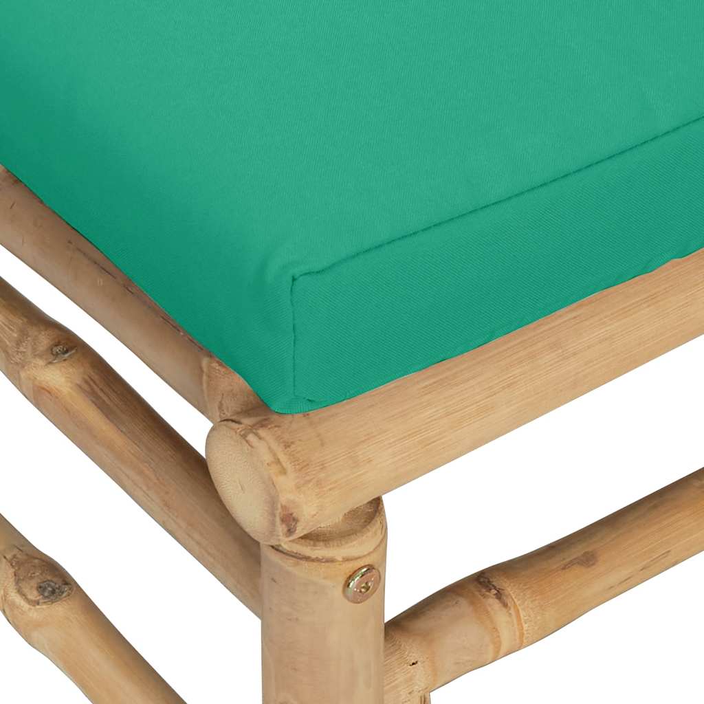 Set Salotto da Giardino 2pz con Cuscini Verdi Bambù | homemem39