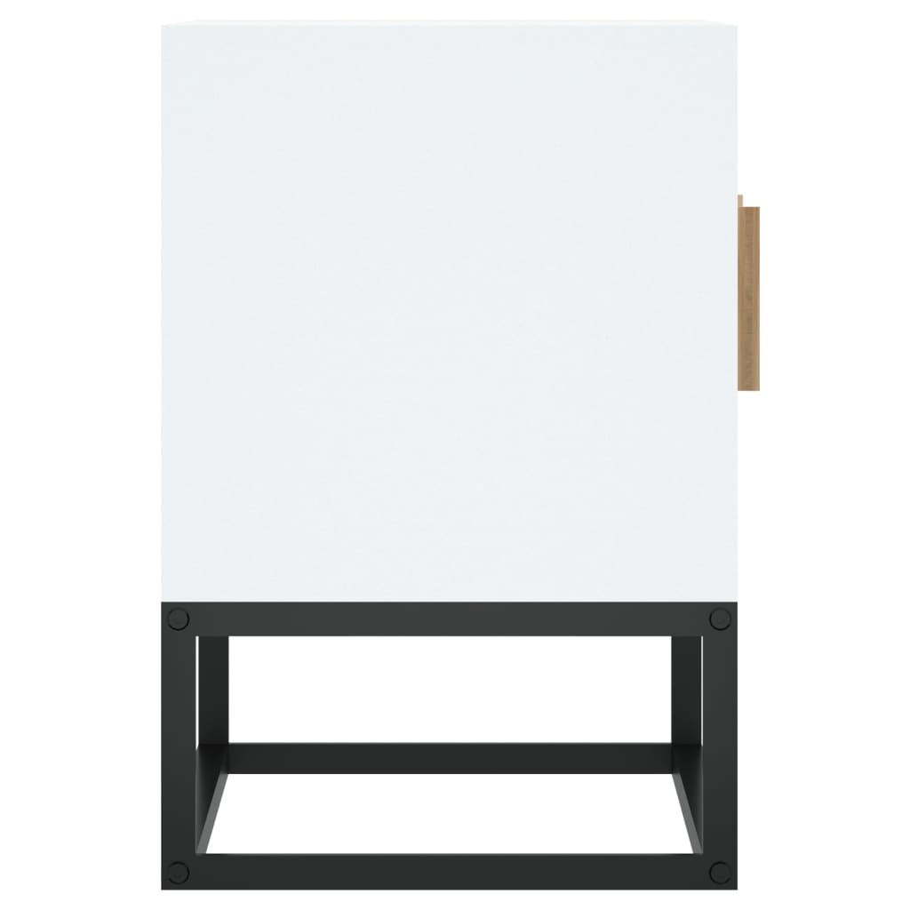 Mobile Porta TV Bianco 105x30x45cm in Legno Multistrato e Ferro - homemem39