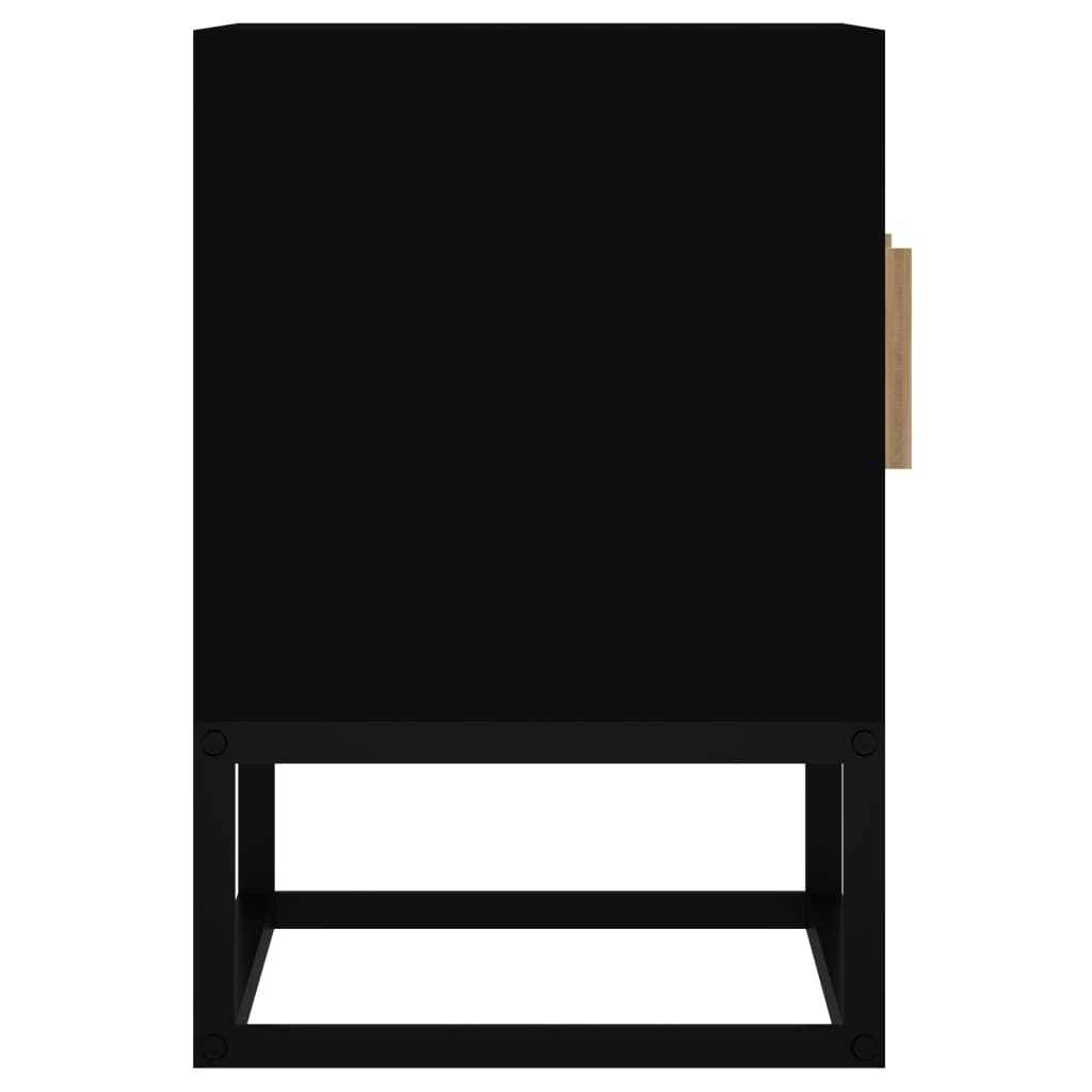 Mobile Porta TV Nero 105x30x45 cm in Legno Multistrato e Ferro - homemem39