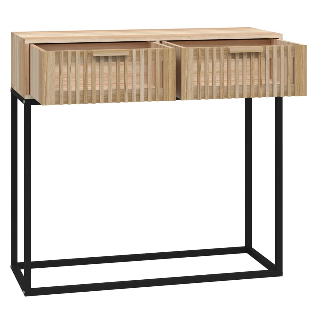 Tavolino Consolle 80x30x75 cm Legno Multistrato e Ferro - homemem39