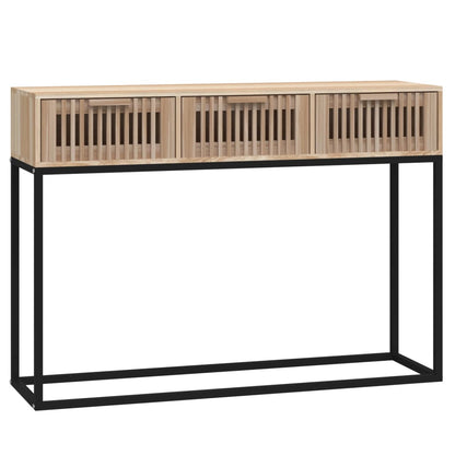 Tavolino Consolle 105x30x75 cm Legno Multistrato e Ferro - homemem39
