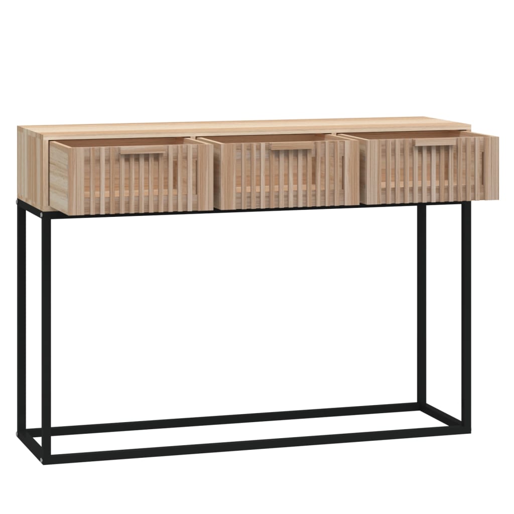 Tavolino Consolle 105x30x75 cm Legno Multistrato e Ferro - homemem39