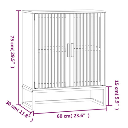 Credenza Bianca 60x30x75 cm in Legno Multistrato - homemem39