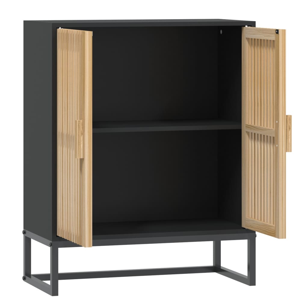 Credenza Nera 60x30x75 cm in Legno Multistrato - homemem39