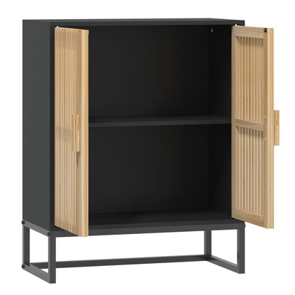 Credenza Nera 60x30x75 cm in Legno Multistrato - homemem39