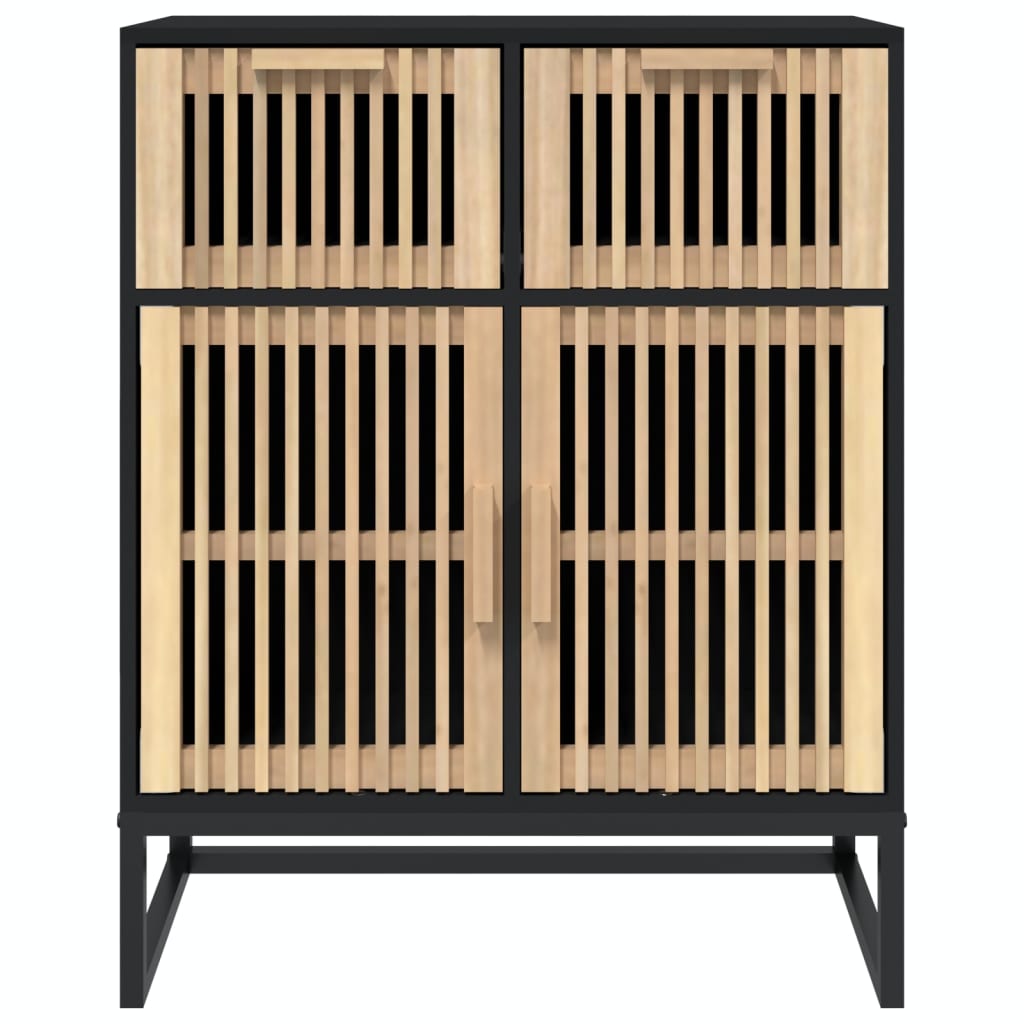 Credenza Nera 60x30x75 cm in Legno Multistrato - homemem39