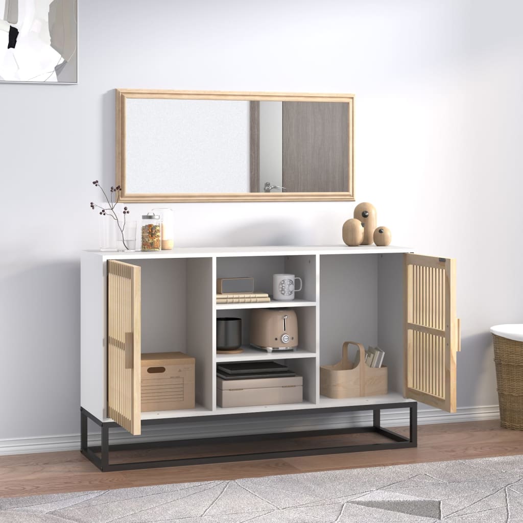 Credenza Bianca 105x30x65 cm in Legno Multistrato - homemem39