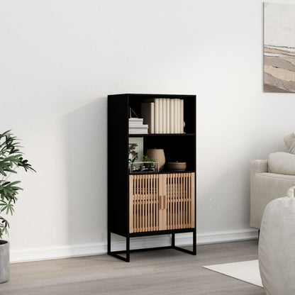 Credenza Nera 60x35x125 cm in Legno Multistrato - homemem39