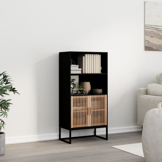 Credenza Nera 60x35x125 cm in Legno Multistrato - homemem39