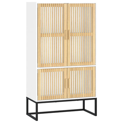 Credenza Bianca 70x35x125 cm in Legno Multistrato - homemem39