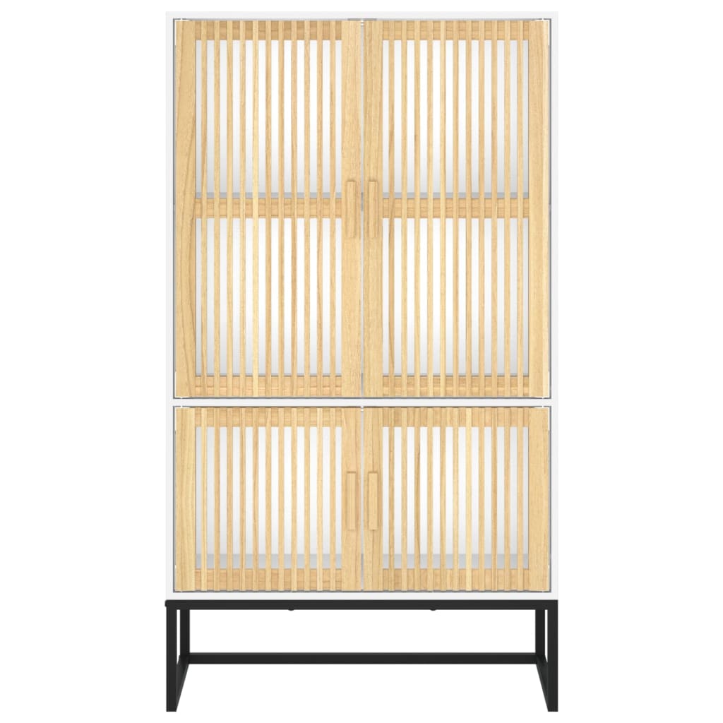 Credenza Bianca 70x35x125 cm in Legno Multistrato - homemem39