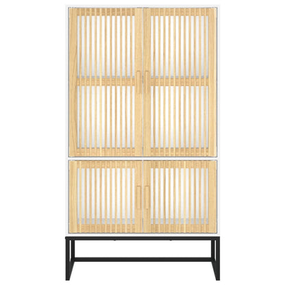 Credenza Bianca 70x35x125 cm in Legno Multistrato - homemem39