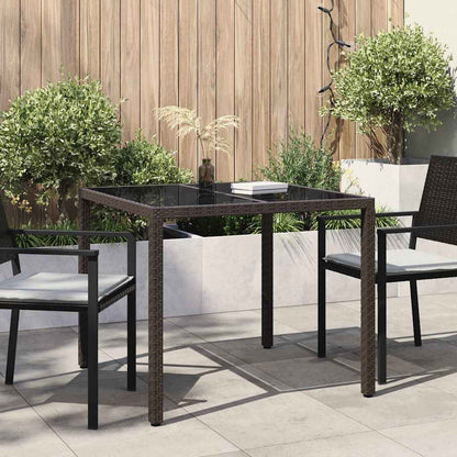 Tavolo da Giardino Marrone 90 x 90 x 75 cm polyrattan | homemem39