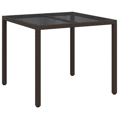 Tavolo da Giardino Marrone 90 x 90 x 75 cm polyrattan | homemem39