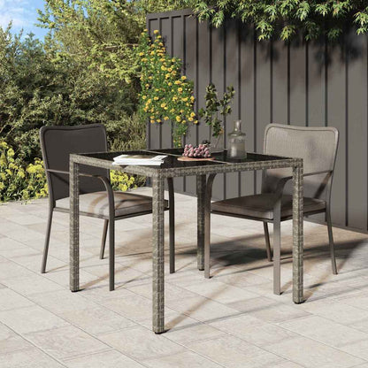 Tavolo da Pranzo da Giardino Grigio 90 x 90 x 75 cm Poly Rattan