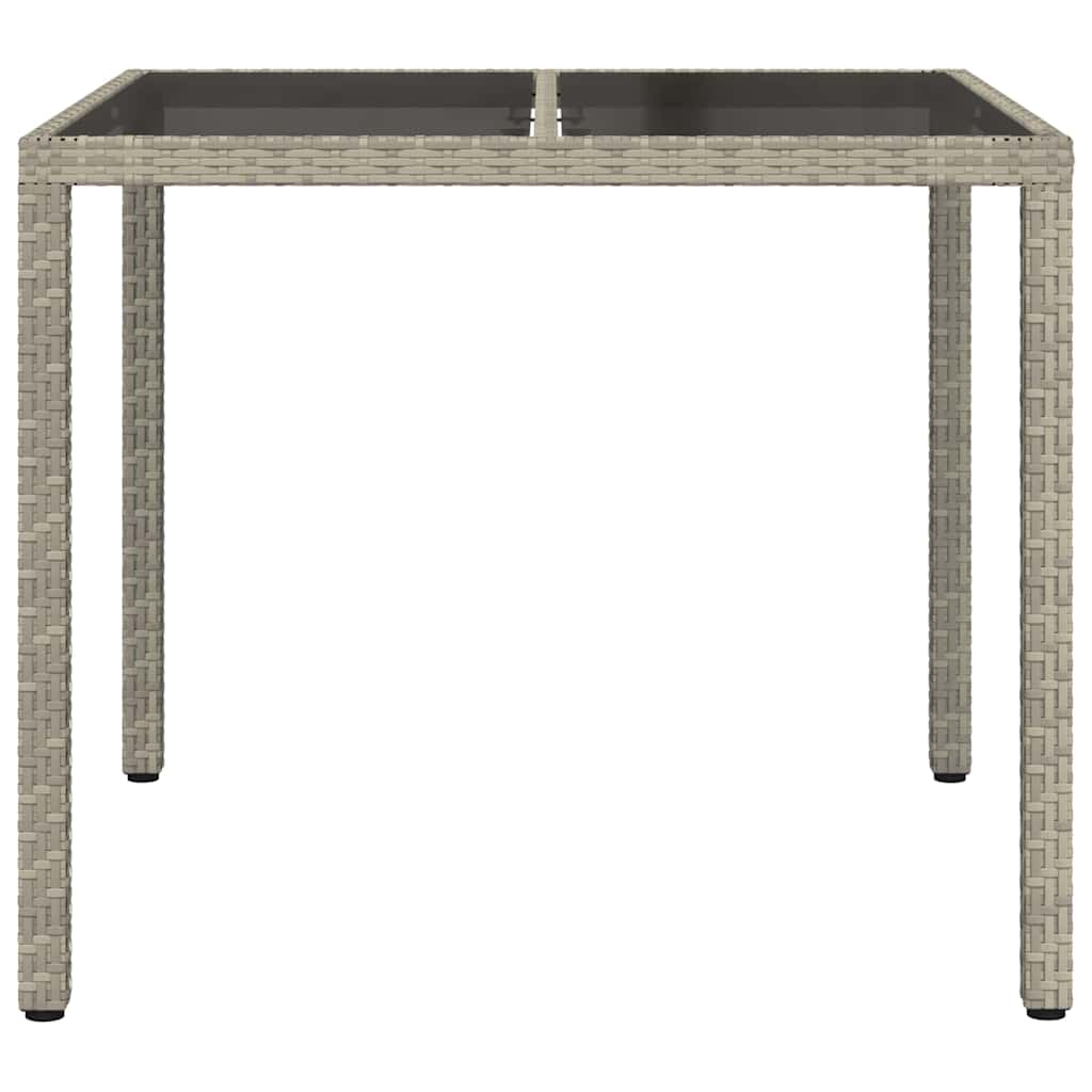 Tavolo da Pranzo da Giardino Grigio 90 x 90 x 75 cm Poly Rattan
