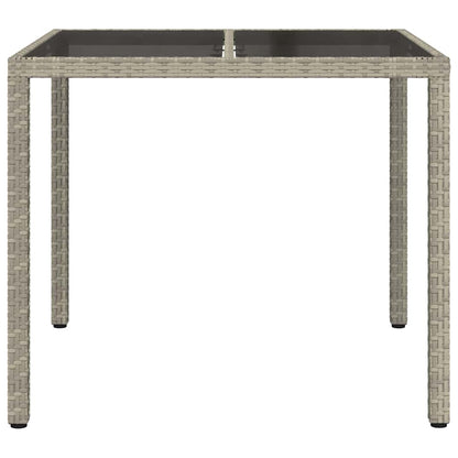 Tavolo da Pranzo da Giardino Grigio 90 x 90 x 75 cm Poly Rattan