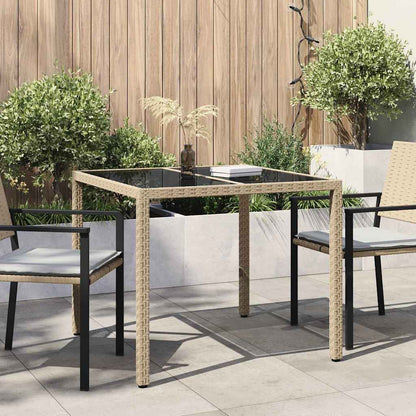 Tavolo da Giardino Beige 90 x 90 x 75 cm polyrattan | homemem39