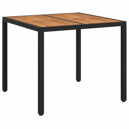 Tavolo da Giardino Nero 90 x 90 x 75 cm polyrattan | homemem39