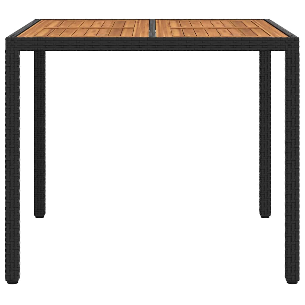 Tavolo da Giardino Nero 90 x 90 x 75 cm polyrattan | homemem39