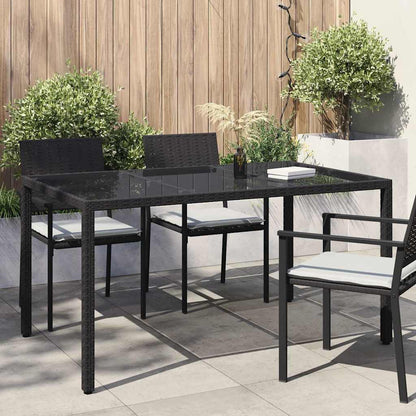 Tavolo da Giardino Nero 150 x 90 x 75 cm polyrattan | homemem39
